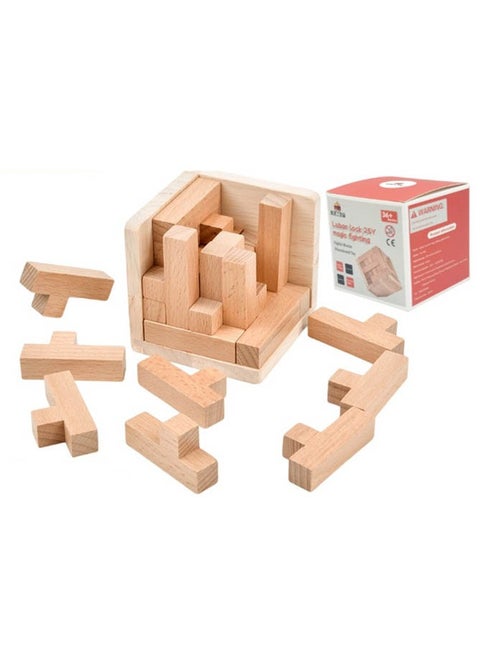 Stress relief building block toys, wooden 3D puzzles, Kongming lock magic cube, educational toys Luban lock