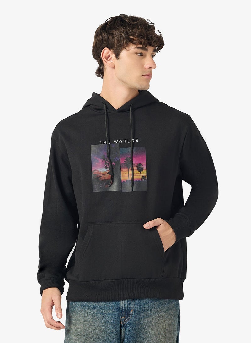 Seventy Five Graphic Pullover Oversize Hoodie - Image 1