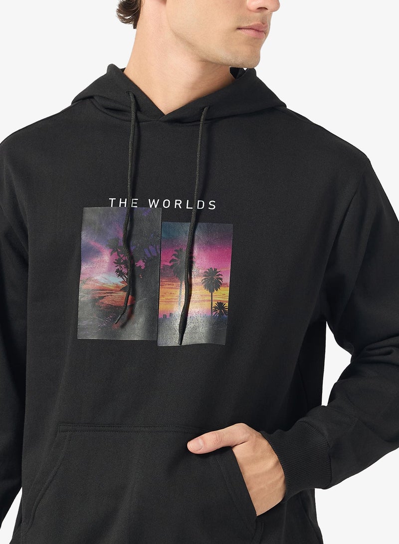 Seventy Five Graphic Pullover Oversize Hoodie - Image 3