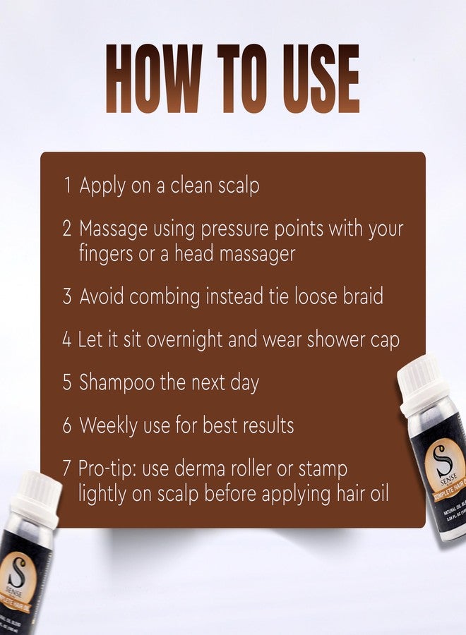 Ssense By Aish Natural Hair Oil for Hair Growth, Dandruff - 100ml | Avocado, Rosemary, Peppermint, Amla, Aloe Vera, Kalonji, Fenugreek, Avocado & VitaminE | Stronger, Softer Hair-Men & Women - Image 4