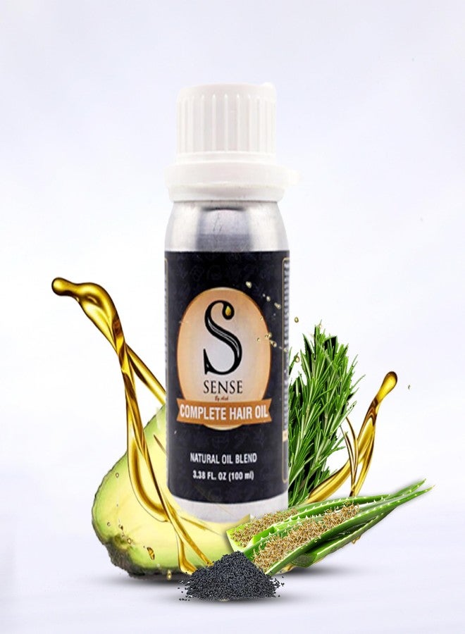 Ssense By Aish Natural Hair Oil for Hair Growth, Dandruff - 100ml | Avocado, Rosemary, Peppermint, Amla, Aloe Vera, Kalonji, Fenugreek, Avocado & VitaminE | Stronger, Softer Hair-Men & Women - Image 1