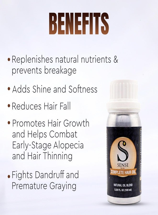 Ssense By Aish Natural Hair Oil for Hair Growth, Dandruff - 100ml | Avocado, Rosemary, Peppermint, Amla, Aloe Vera, Kalonji, Fenugreek, Avocado & VitaminE | Stronger, Softer Hair-Men & Women - Image 2