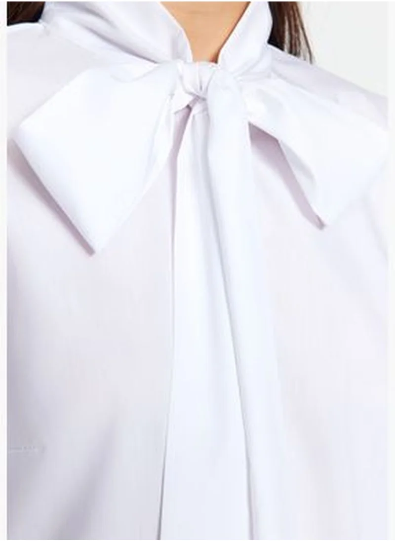 trendyol White Regular Terrycotton Plain Weave TCTSS24TG00002