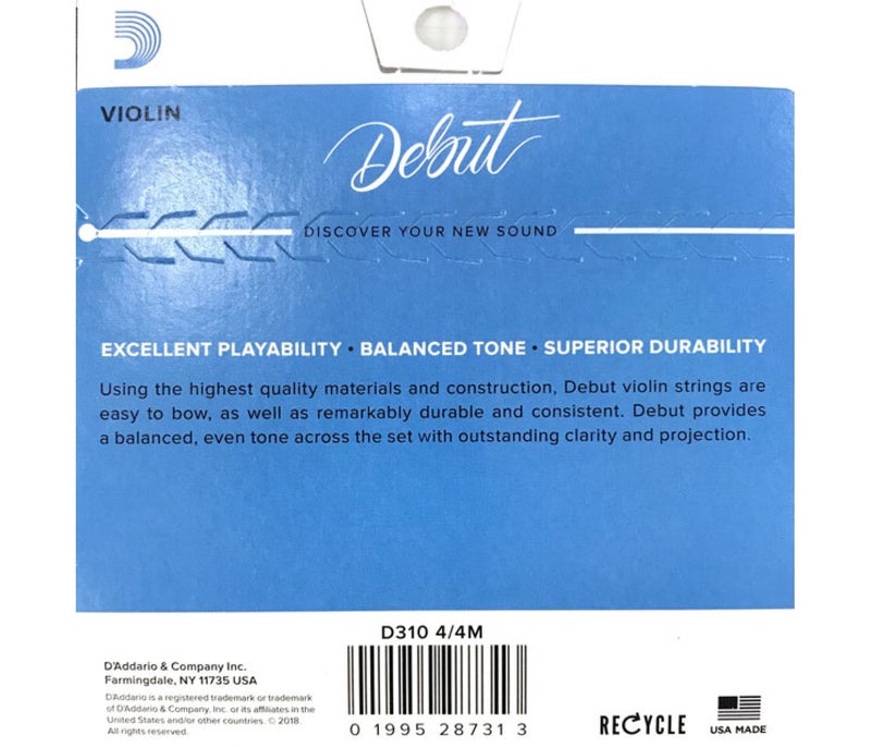 Daddario D310 Debut Violin String 4/4 - Medium - Image 2