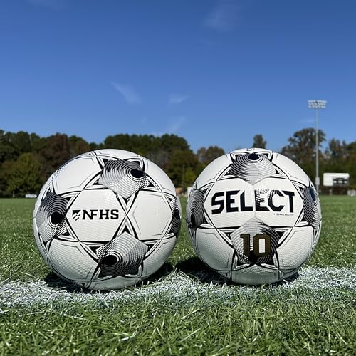 SELECT Numero 10 Soccer Ball, White/Black NFHS V25, Size 5 - Image 5