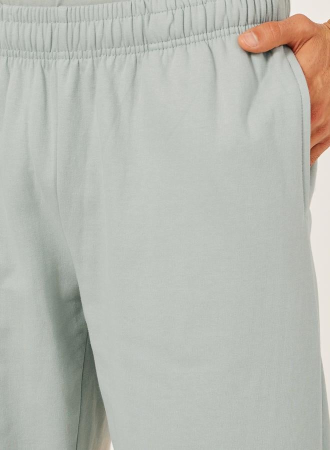 Styli Mid Rise Relaxed Fit Joggers with Badge Detail - Image 4