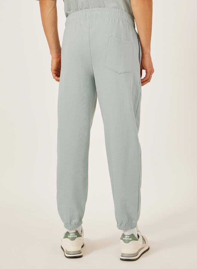 Styli Mid Rise Relaxed Fit Joggers with Badge Detail - Image 5