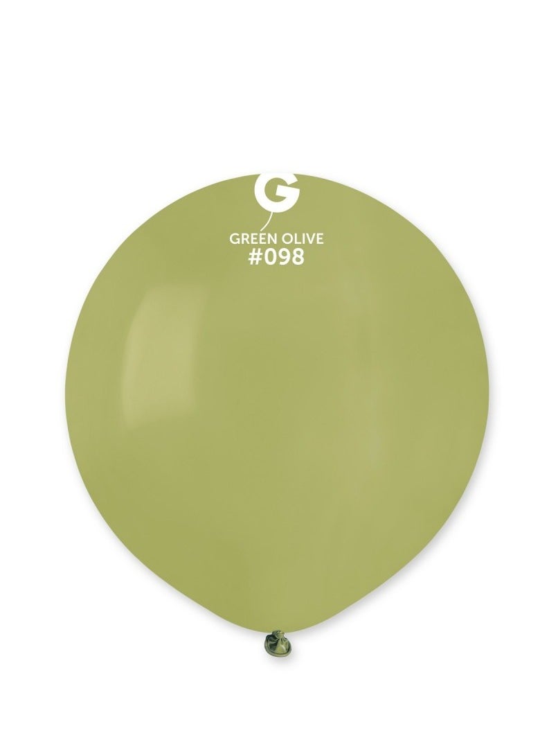 Gemar 19" Standard Green Olive Latex Balloon 10Ct 