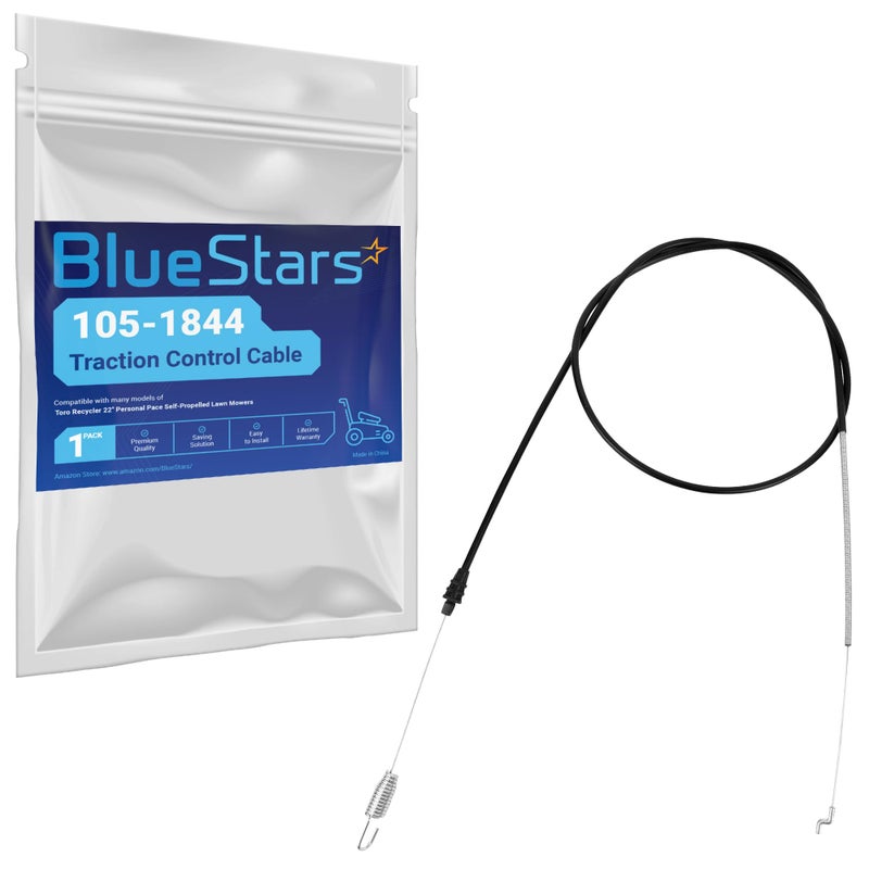 BlueStars 105-1844 Traction Control Cable - Compatible with Toro Rear Drive Propelled Lawn Mower Toro 22" Recycler Personal Pace Self-Propelled Mowers (2002-2009) 20013 20014 20017 20018 20031 20041 - Image 1