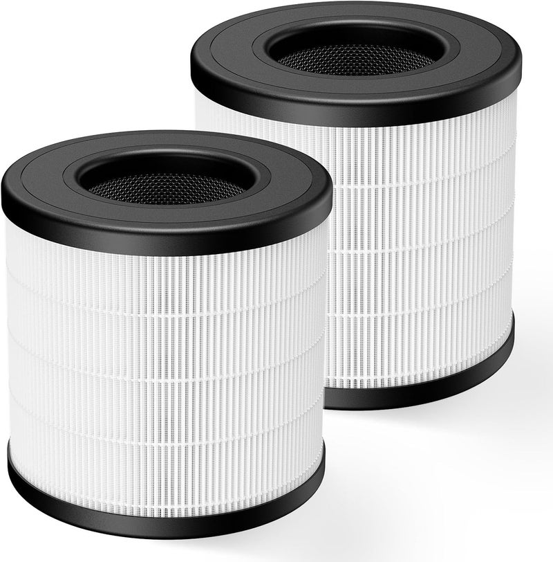 isinlive 2 Pack PU-P05/AC201B HEPA Replacement Filter Compatible with FULMINARE PU-P05 Air Purifiers and Purivortex AC201B Air Purifiers, HEPA Air Filter for Home Pets Dander Dust Smoke Pollen Easy clean surface - Image 1