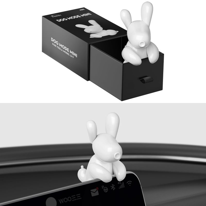 KUNIST for Tesla Model Y 2026 Dog Mode Mini Screen Decoration Ornament Funny Decors Compatible with 20172026 Tesla Model 3 and New Model Y Juniper Interior Accessories Gift Box