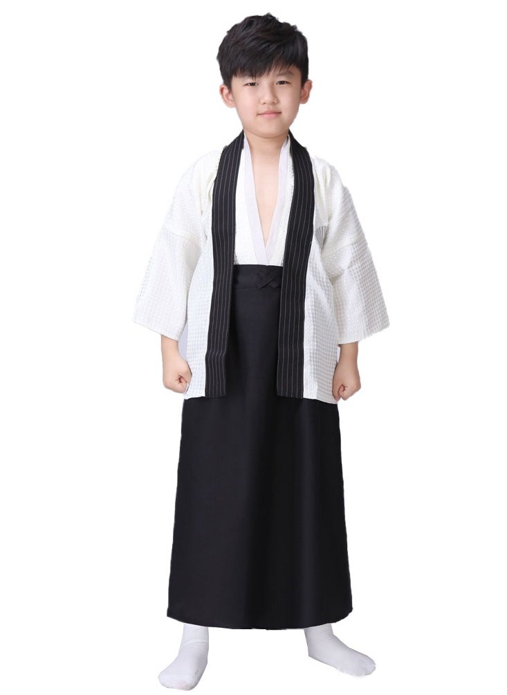 Al Aoyama - Al Aoyama Kids Japanese Samurai Hakama Uniform Cosplay Robe Boys Anime - Image 1
