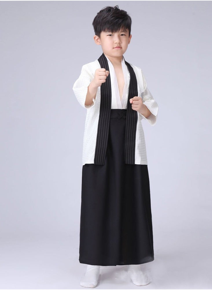 Al Aoyama - Al Aoyama Kids Japanese Samurai Hakama Uniform Cosplay Robe Boys Anime - Image 1