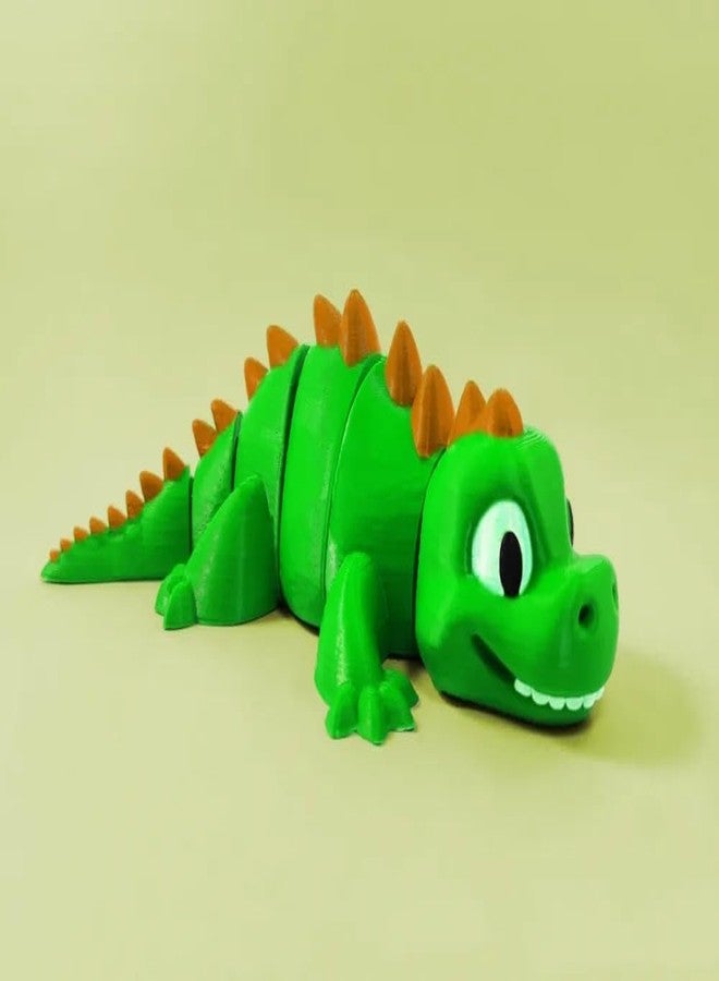 Beoals 3D Printed Articulated Crocodile Toy for Kids | Flexible Moving Animal Toy | Cute Cartoon Style Reptile | Educational Sensory Play | Stress Relief Fidget - Image 1