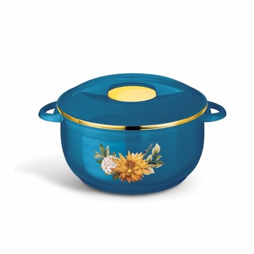 Asian Plastowares Nova Casserole 1600ml | Premium Insulated ISI-Certified Hotpot | Elegant Serveware Set | Kitchen Gift Combo with Box | Blue - Image 4