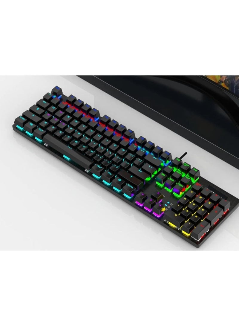 AULA S2022 Mechanical Gaming Keyboard Blue Switch,Full Size USB Wired Computer Keyboards - Image 1