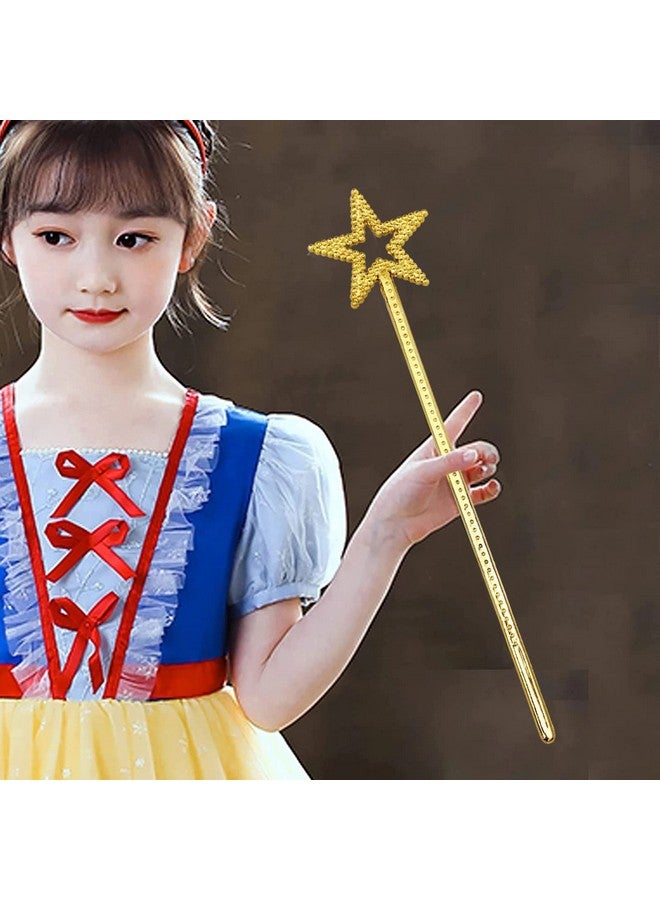 Tvoip 5PCS Girls Costume Props Star Magic Wand Angel Fairy Wands Sticks Birthday Party Wedding Halloween Cosplay Christmas 13 Inches (Gold) - Image 5