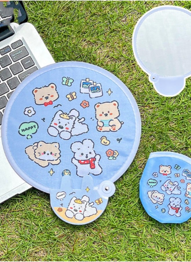 EBMINI Cartoon Summer Reflector Folding Fan 
