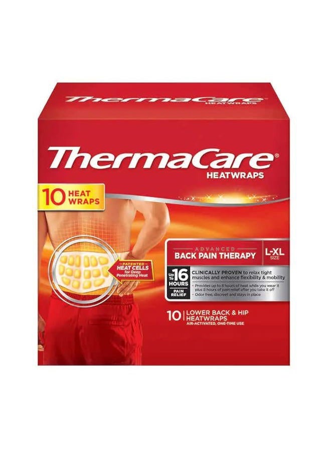 Thermacare Lower Back & Hip Heat Wraps, 9 Count, L-XL, Special Limited Pack - Image 1