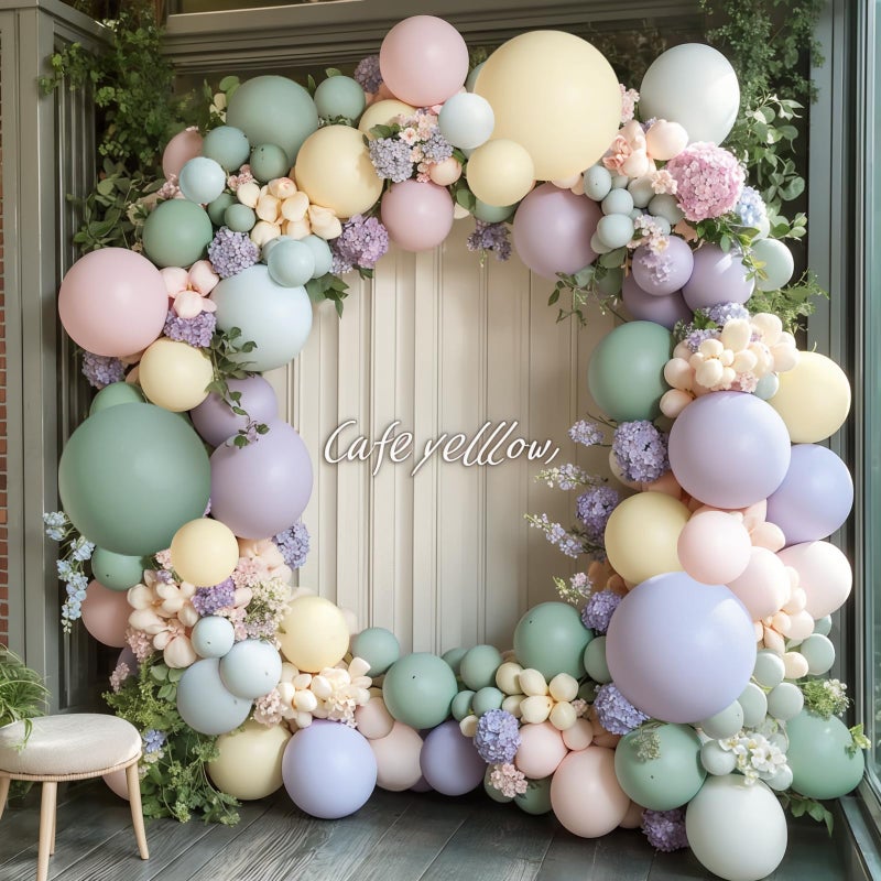 Blocesa Dusty Green Pink Purple Balloons Arch Kit, Double Stuffed Pastel Balloons Dusty Pink Mist Green Ivory Lavender Balloon for Birthday Party Wedding Wildflower Flower Butterfly Decorations - Image 1