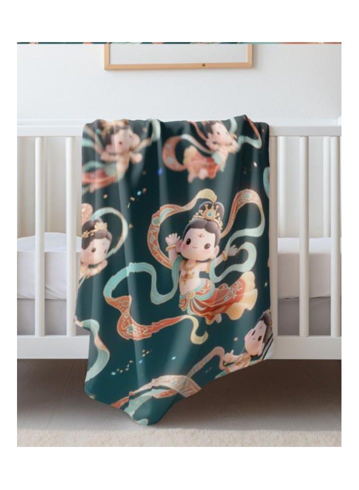 general Baby and children's cartoon flannel thin blanket (warm and comfortable, suitable for sleep, game use) 70cm*100cm - 898 - Image 3