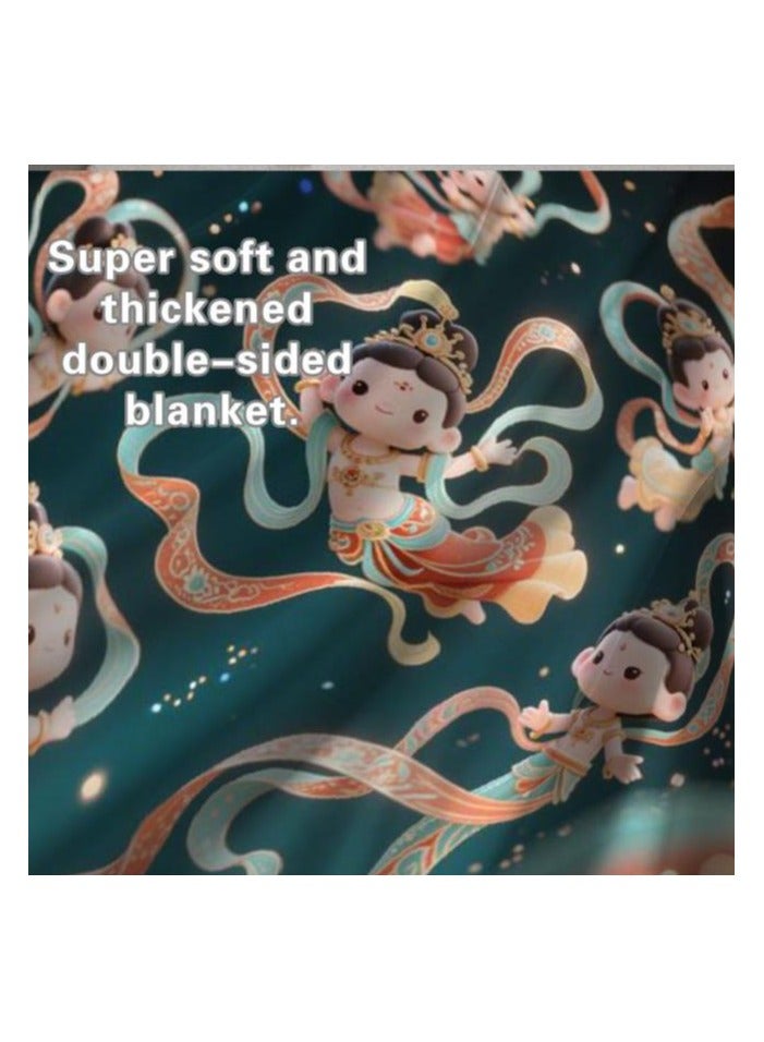 general Baby and children's cartoon flannel thin blanket (warm and comfortable, suitable for sleep, game use) 70cm*100cm - 898 - Image 4