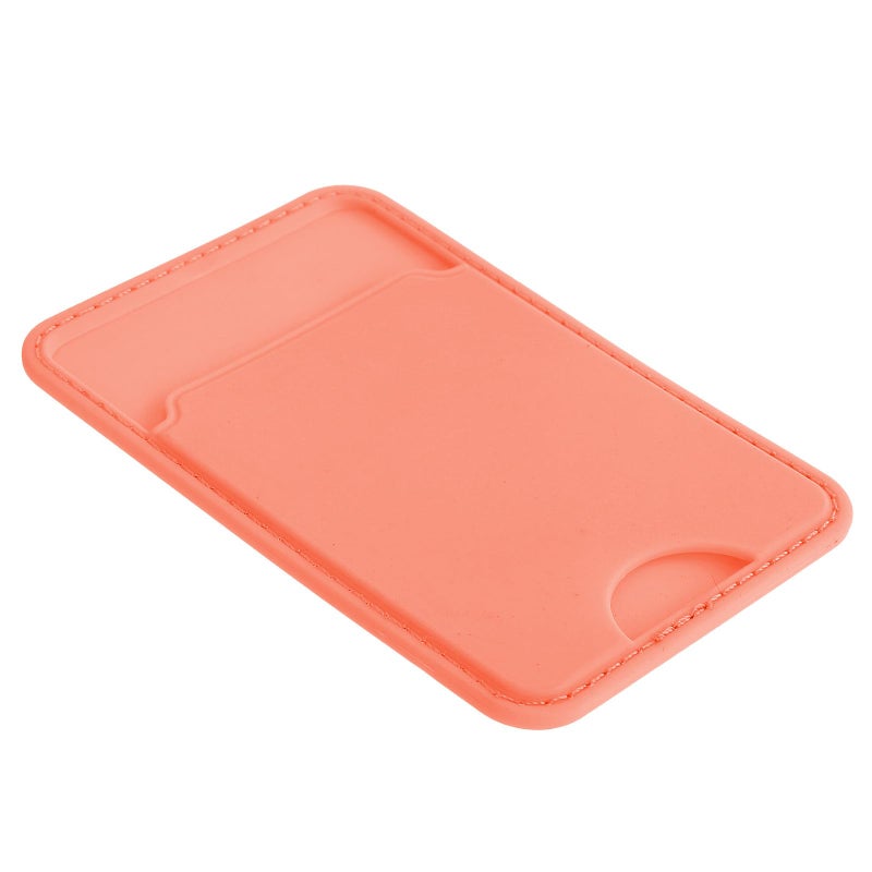 Pink Faux Leather Adhesive Phone Wallet Card Holder Stick On Back Pocket - Image 2