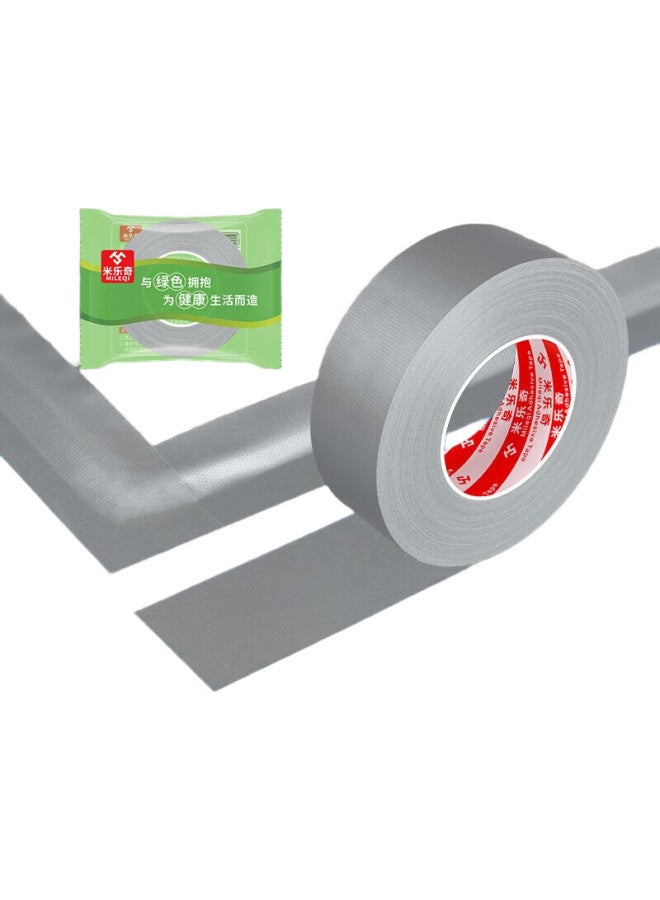Miloch Milaiqi Thickened Silver Cloth-Based Tape, Wear-Resistant, Waterproof, Easy To Tear By Hand, Carpet Seam Waterproof Tape, Silver Color - 48Mm Wide * 50 Meters * 1 Roll - Image 3