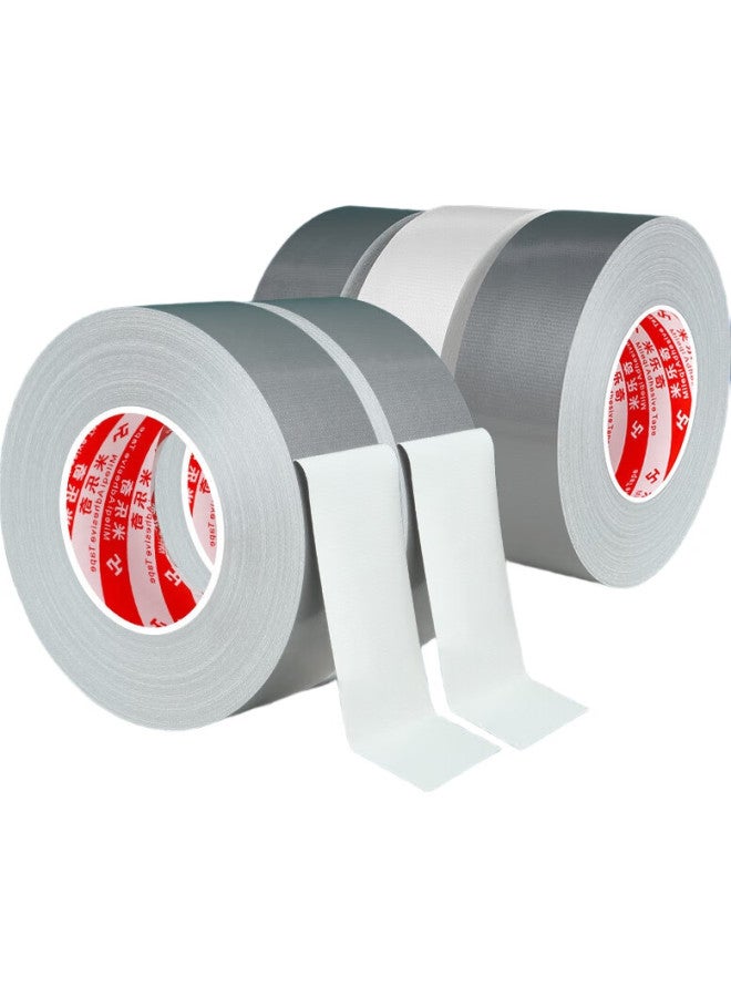 Miloch Milaiqi Thickened Silver Cloth-Based Tape, Wear-Resistant, Waterproof, Easy To Tear By Hand, Carpet Seam Waterproof Tape, Silver Color - 48Mm Wide * 50 Meters * 1 Roll - Image 2