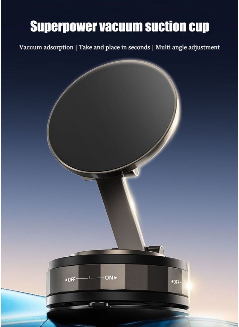 قوس هواتف السيارة الممتصة المغناطيسية ، قرص امتصاص الفراغ ، طاولة أداة وحدة التحكم المركزية القابلة للتعديل متعددة الزوايا الدوارة القابلة للطي الخاصة بالملاحة المحمولة. - Image 2