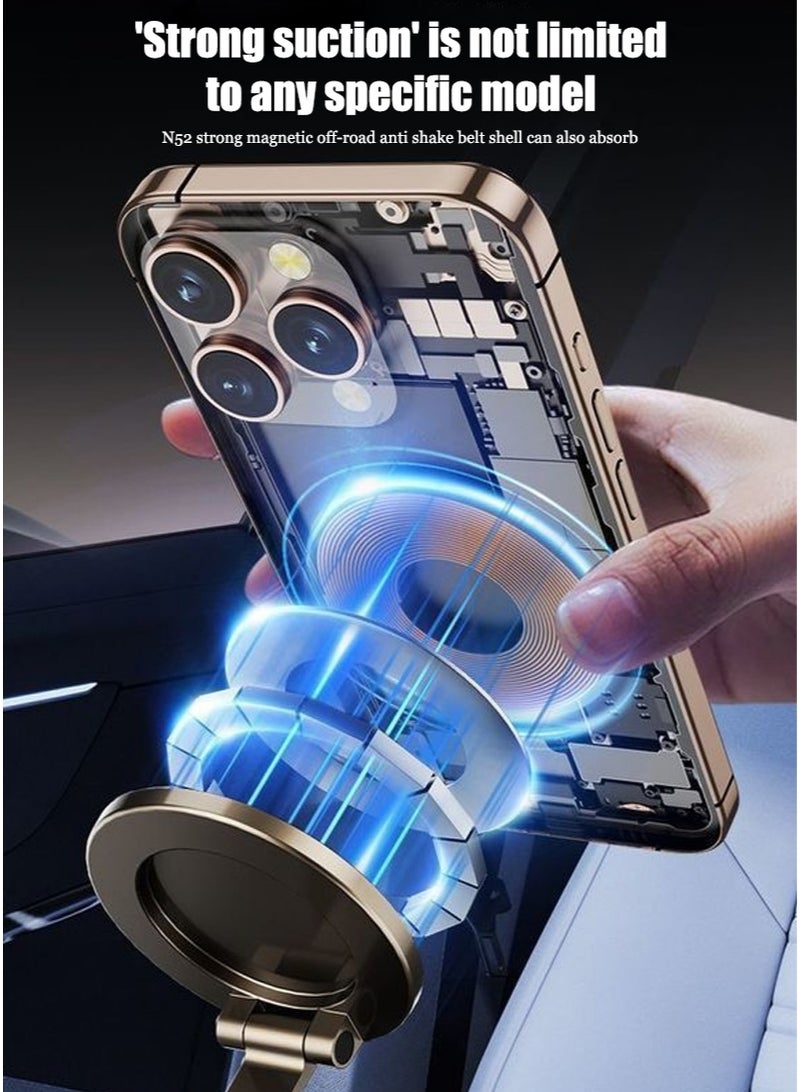 قوس هواتف السيارة الممتصة المغناطيسية ، قرص امتصاص الفراغ ، طاولة أداة وحدة التحكم المركزية القابلة للتعديل متعددة الزوايا الدوارة القابلة للطي الخاصة بالملاحة المحمولة. - Image 3