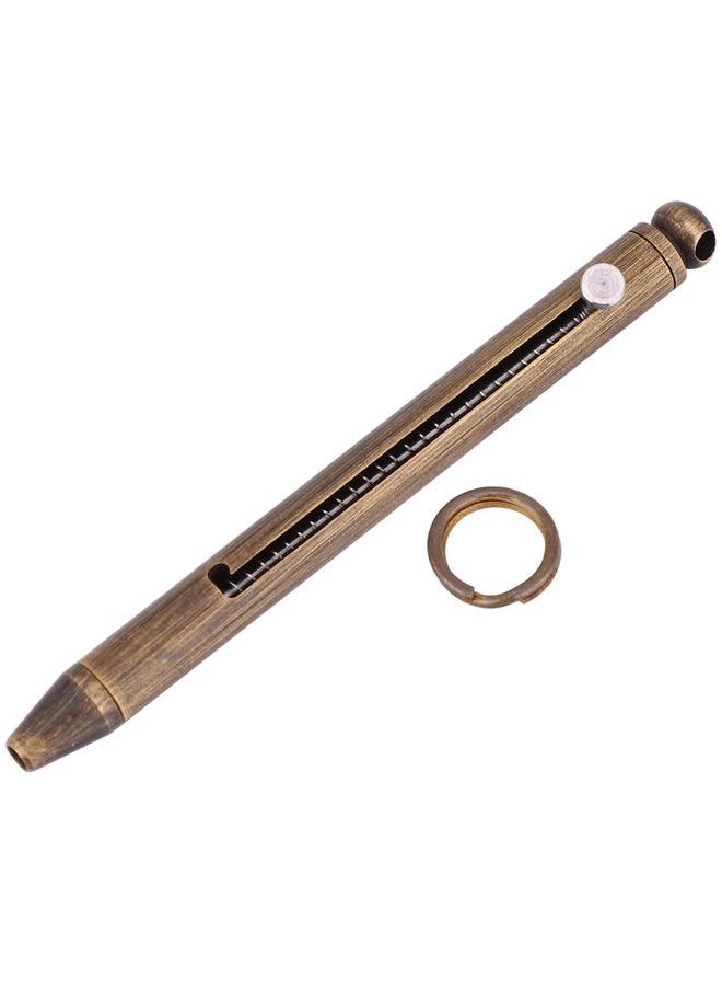 Thoraya Brass Tube Body Titanium Alloy Fruit Toothpick Portable Simple Multi Function Spring Flexible Toothpick Holder(B )  - Image 1