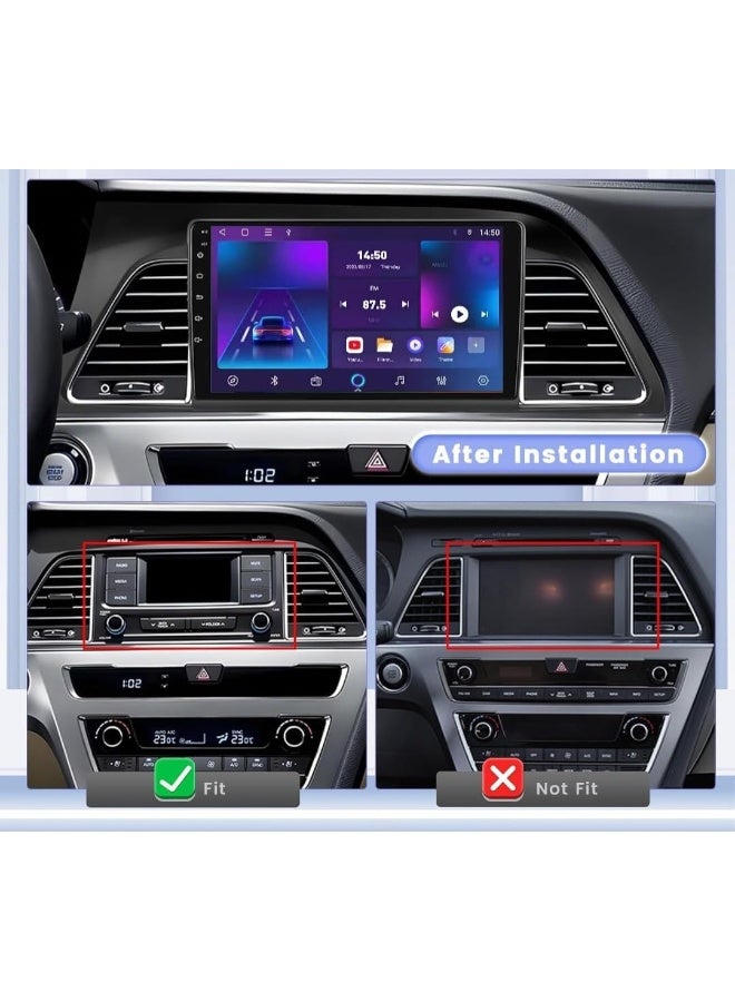 Vierex Fit Hyundai Sonata Car Stereo Sonata Android Screen 2015-2017 With Apple Carplay Android Auto Wireless WiFi DSP FM&AM BT AHD Camera Included Fast Interface (8+128GB 8CORE Carplay) - Image 2
