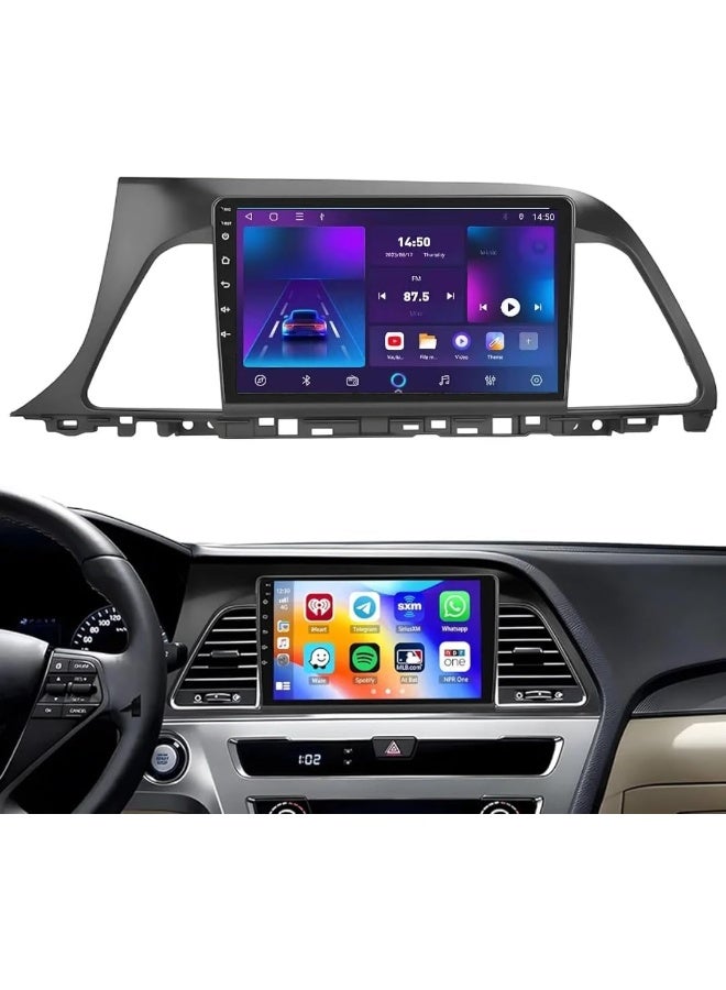 Vierex Fit Hyundai Sonata Car Stereo Sonata Android Screen 2015-2017 With Apple Carplay Android Auto Wireless WiFi DSP FM&AM BT AHD Camera Included Fast Interface (8+128GB 8CORE Carplay) - Image 3