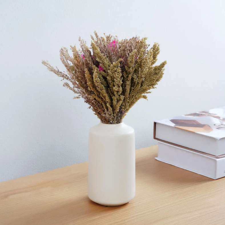 Pan Home Pampas Grass Bouquet in Ceramic vase H30cm - White - 221STV9900007 - Image 4