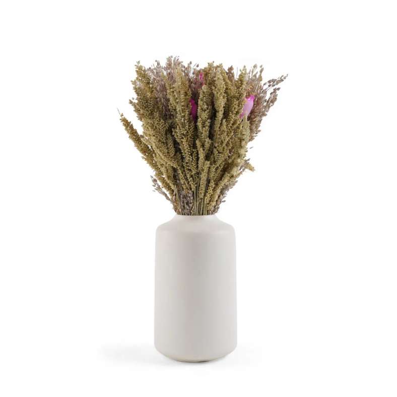 Pan Home Pampas Grass Bouquet in Ceramic vase H30cm - White - 221STV9900007 - Image 5