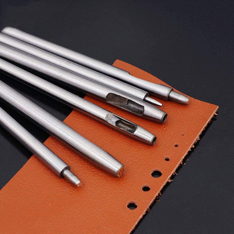 YankMooM 10Pieces Leather Belt Hole Punch Cutter 0.5mm-5mm Leather Working Tools for Leather Watch Bands Belts Canvas Paper Plastics Round Hollow Hole Punch Cutter Tool - Image 5