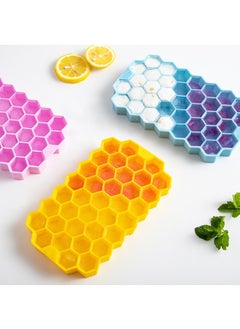 Y&D Silicone Ice Cube Mold Honeycomb 37 Grid Ice Maker Ice Cube Ice Box With Lid-Green  - Image 3