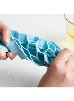 Y&D Silicone Ice Cube Mold Honeycomb 37 Grid Ice Maker Ice Cube Ice Box With Lid-Green  - Image 4