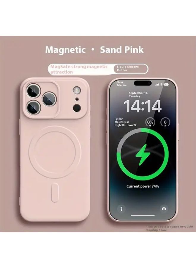 حافظة V55 رمادية مغناطيسية واقية لجهاز iPhone 16 Pro Max – غطاء بسيط - Image 4
