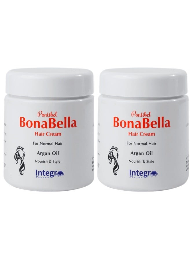 بونا بيلا بونابيلا كريم الشعر بزيت الارجان 200 مل 1+1