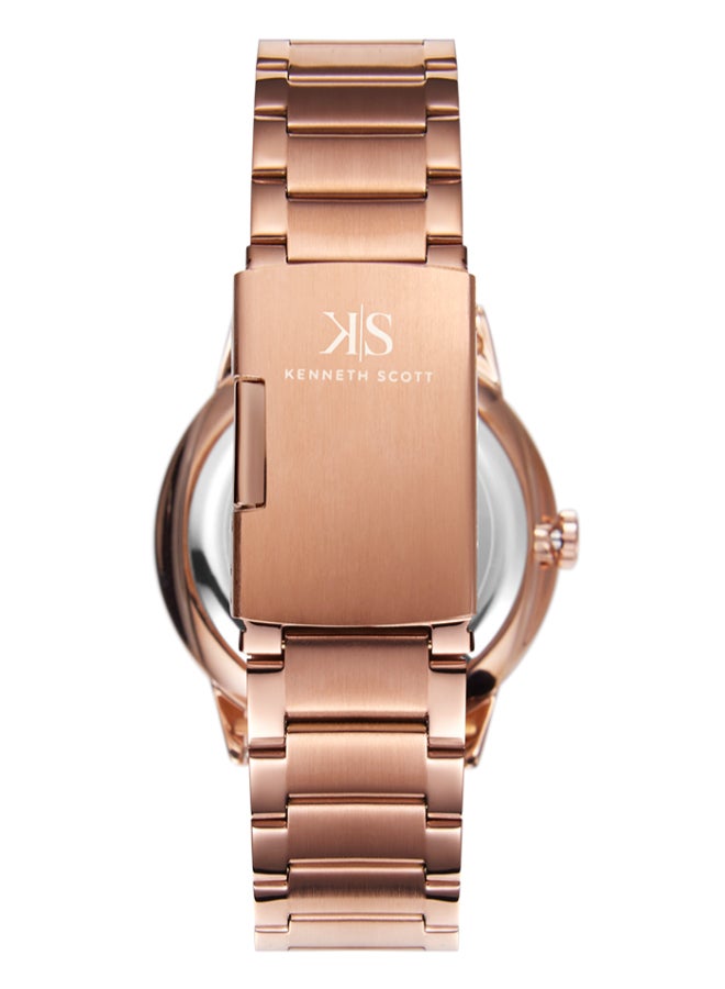 KENNETH SCOTT Men's Stainless Steel Analog Watch K22010-RBKW - 42 mm  - Image 3