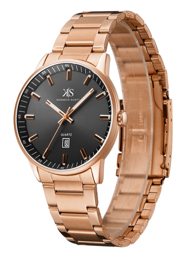 KENNETH SCOTT Men's Stainless Steel Analog Watch K22010-RBKW - 42 mm  - Image 2