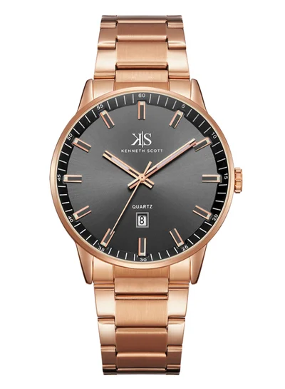 KENNETH SCOTT Men's Stainless Steel Analog Watch K22010-RBKW - 42 mm