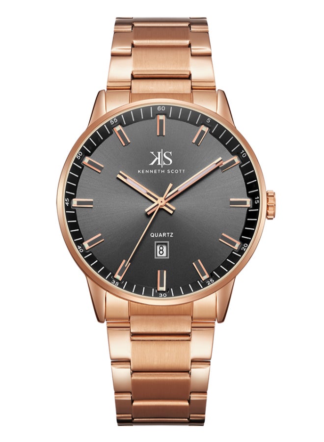 KENNETH SCOTT Men's Stainless Steel Analog Watch K22010-RBKW - 42 mm  - Image 1