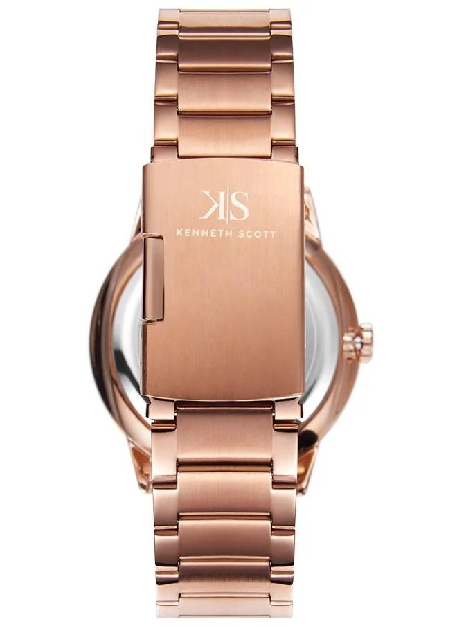 كينيث سكوت Kenneth Scott Men's Black Dial Analog Watch - K22010-RBKW