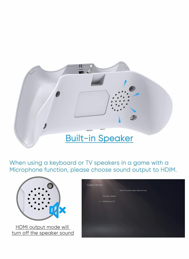 Captaintech Wireless Keyboard for PS5 Controller, Bluetooth 3.0 Mini Chatpad Message Game Keyboard Keypad Built-in Speaker with 3.5mm Audio Jack for Messaging and Gaming Live Chat - Image 5