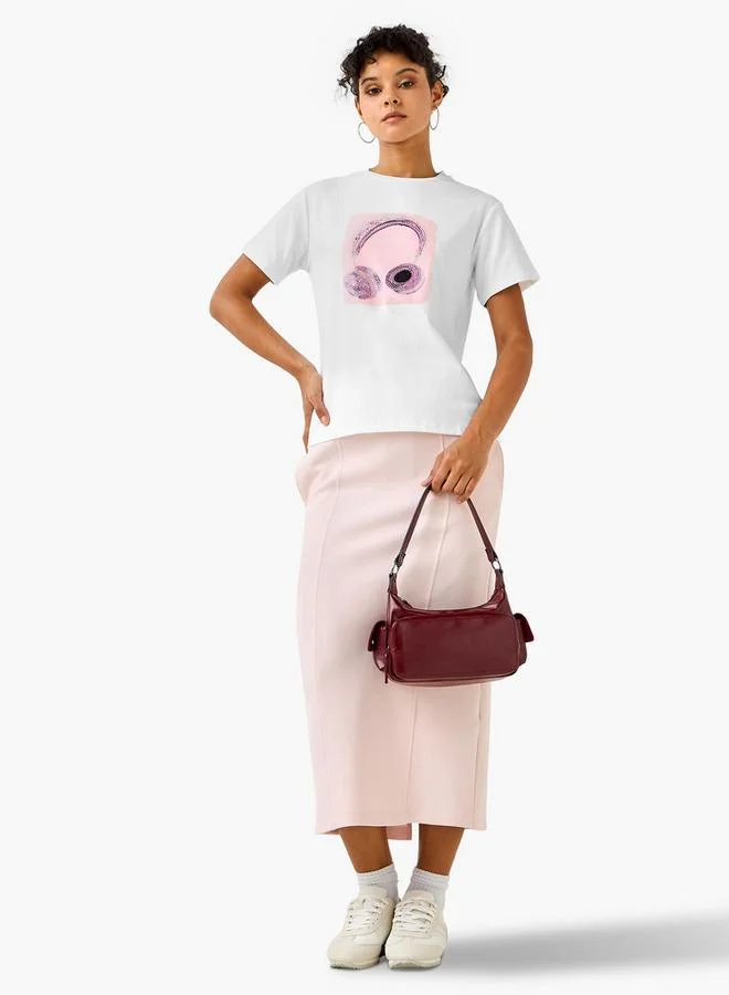 تواكستريمز 2Xtremz Cotton T-shirt with Embellished Detail