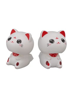 Bobble Head Nodding Cat For Car Dashboard Solar Lucky Nodding Cat Car Decoration Cute Miniature Cat Figure Automobile Decoration Gifts For Men (With Large Eyes)