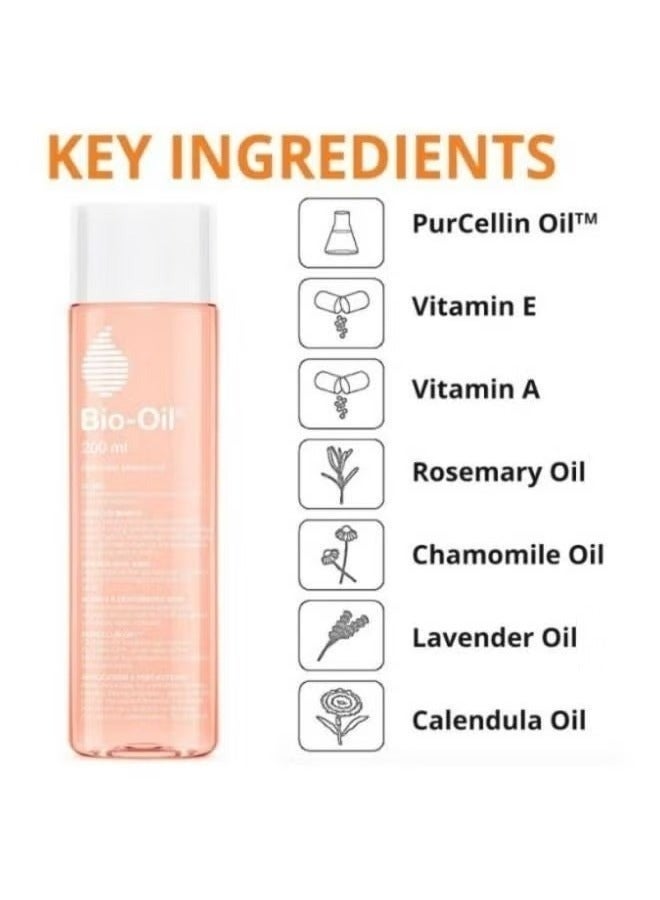 Bio-Oil Skincare Oil 200ml – Specialist Scar & Stretch Mark Treatment, Improves Uneven Skin Tone, Anti-Aging & Hydrating Formula - Image 3